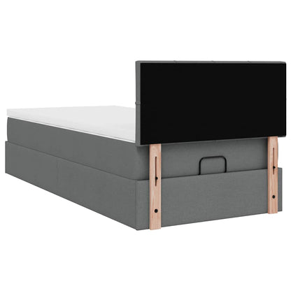 Struttura Letto Pouf con Materasso 90x190 cm in Tessuto | homemem39