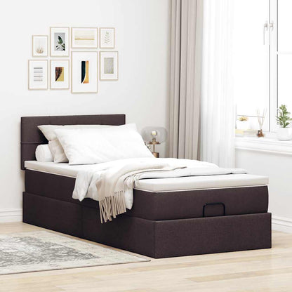 Struttura Letto Pouf con Materasso 90x190 cm in Tessuto