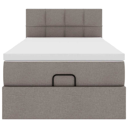 Struttura Letto Pouf con Materasso Tortora 90x190 cm in Tessuto | homemem39