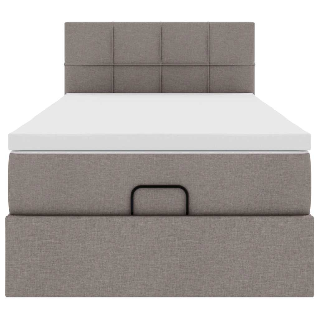 Pouf Letto con Materasso Tortora 90x200 cm in Tessuto | homemem39