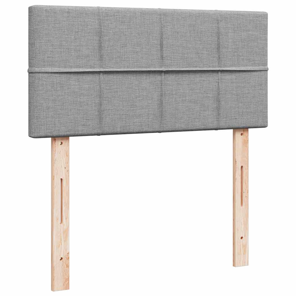 Pouf Letto con Materasso Grigio Chiaro 100x200 cm in Tessuto | homemem39