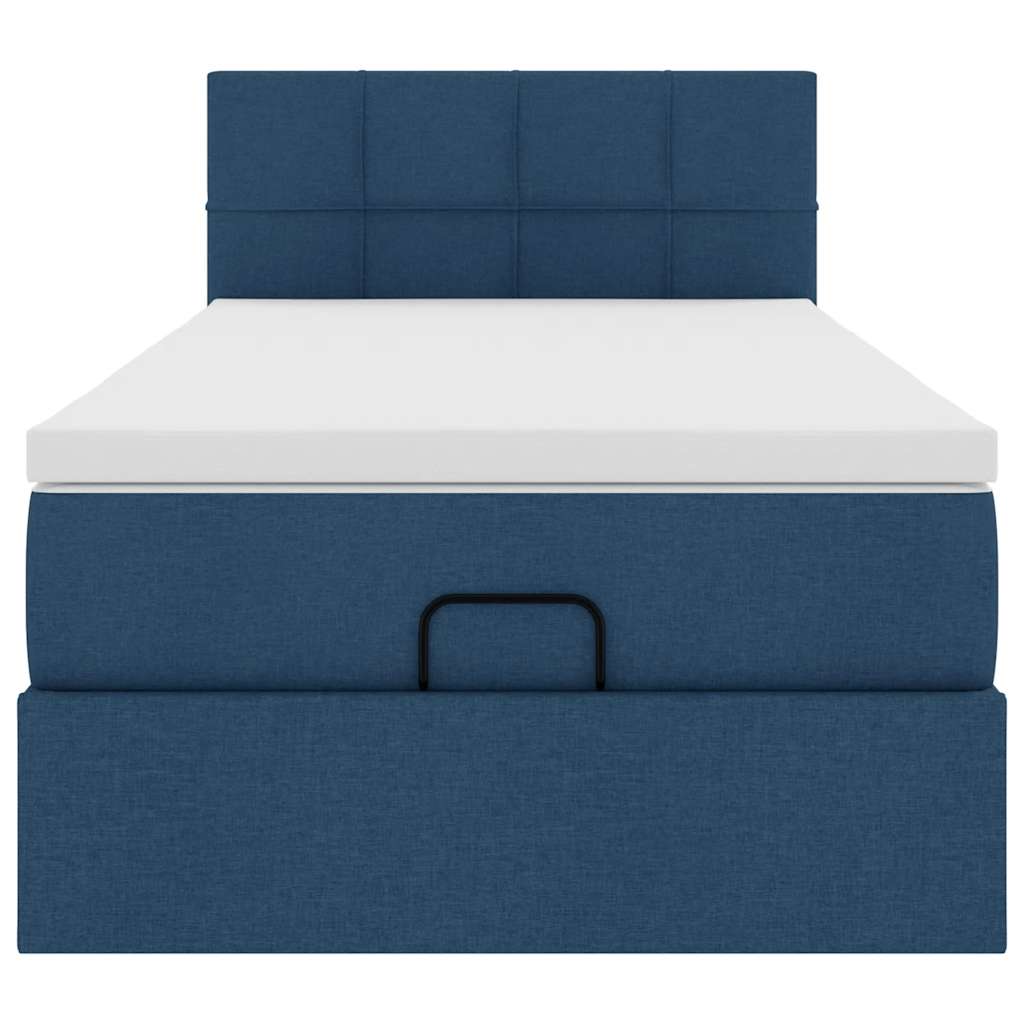 Pouf Letto con Materasso Blu 100x200 cm in Tessuto | homemem39