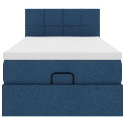 Pouf Letto con Materasso Blu 100x200 cm in Tessuto | homemem39