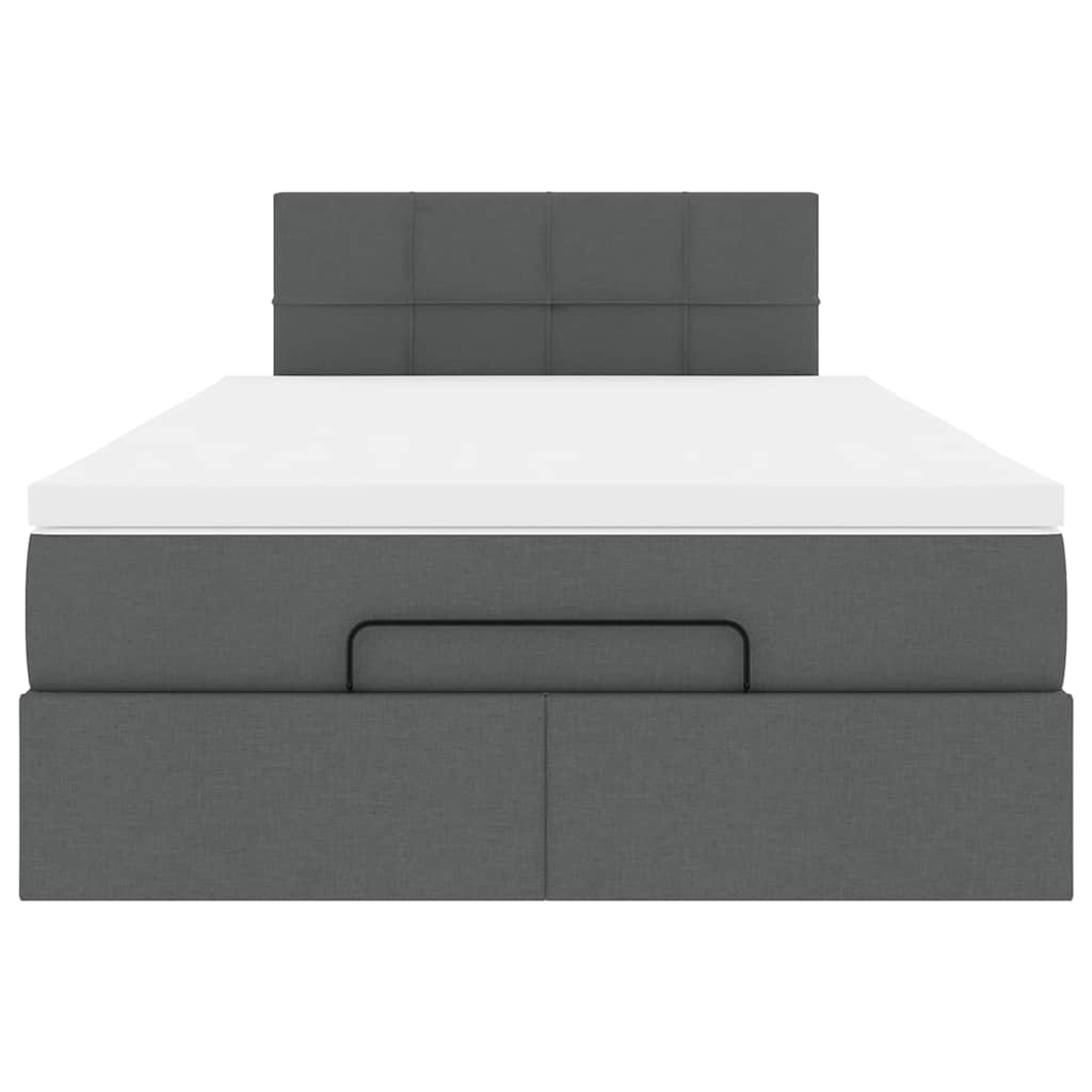 Pouf Letto con Materasso Grigio Scuro 120x190 cm in Tessuto | homemem39