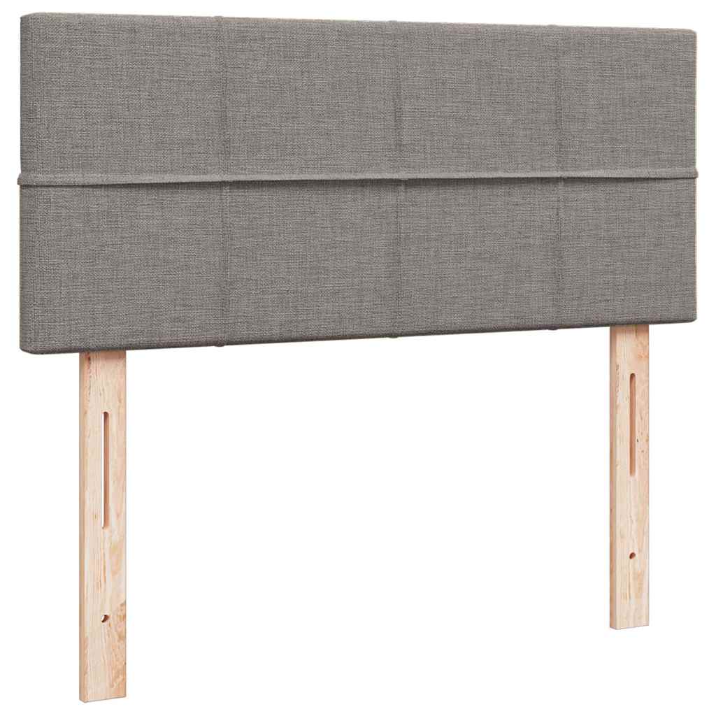 Struttura Letto Pouf con Materasso Tortora 120x190 cm Tessuto