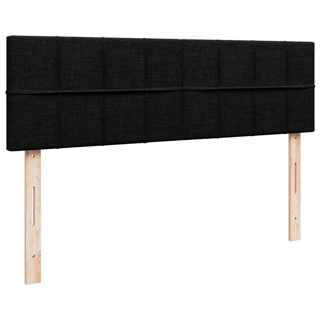 Pouf Letto con Materasso Nero 140x190 cm in Tessuto | homemem39