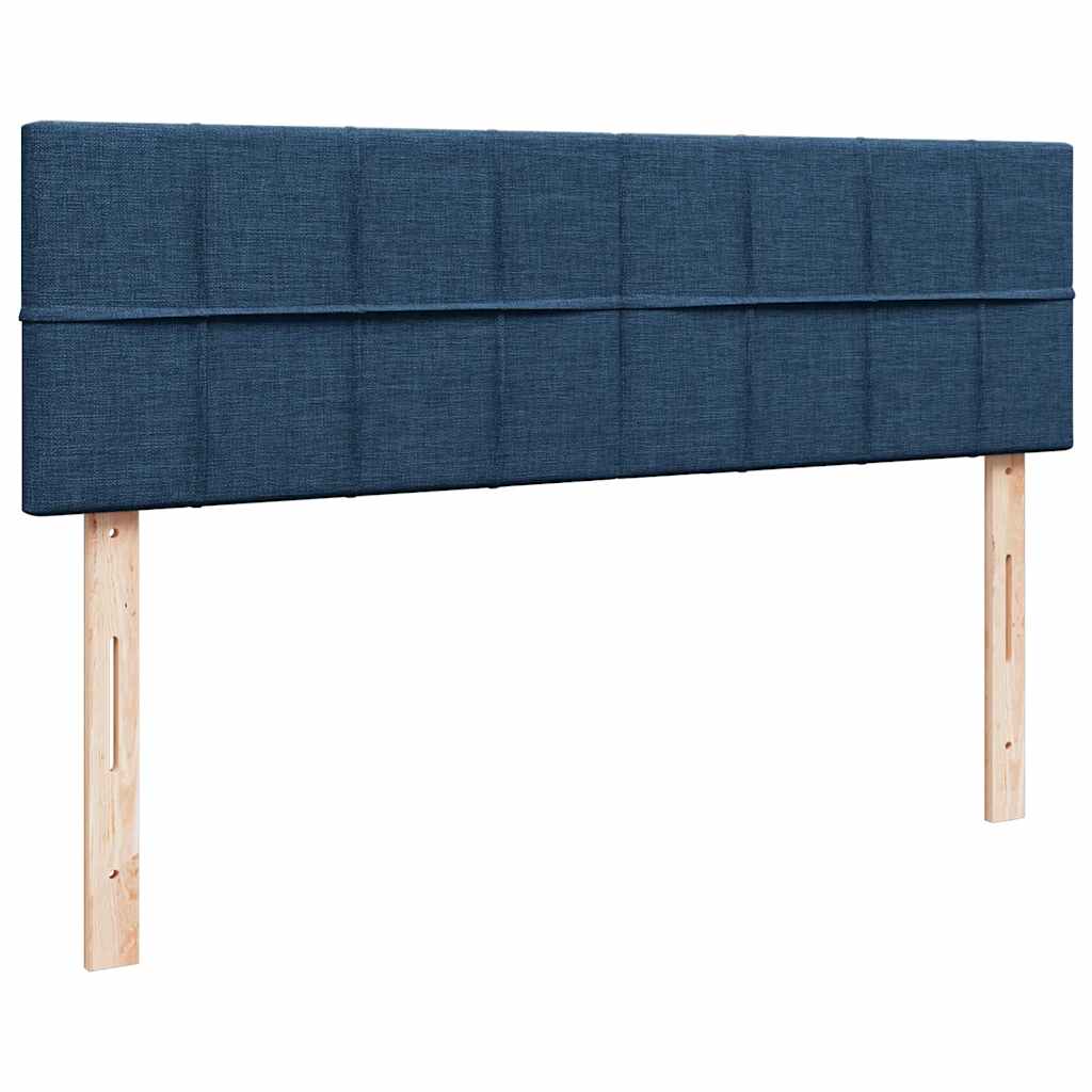 Pouf Letto con Materasso Blu 140x190 cm in Tessuto