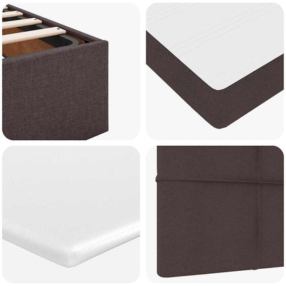 Struttura Letto Pouf con Materasso 180x200 cm in Tessuto | homemem39