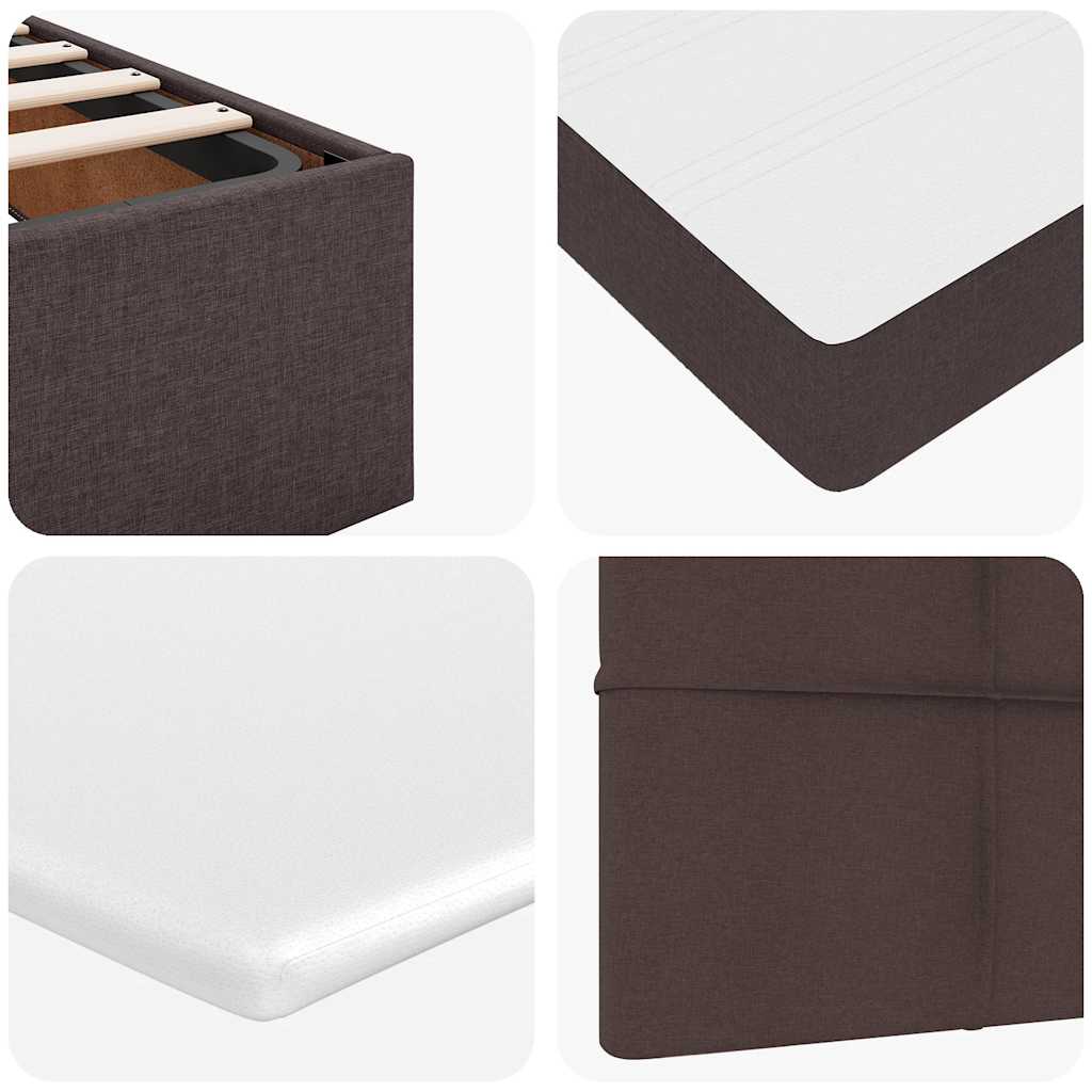 Struttura Letto Pouf con Materasso 200x200 cm in Tessuto