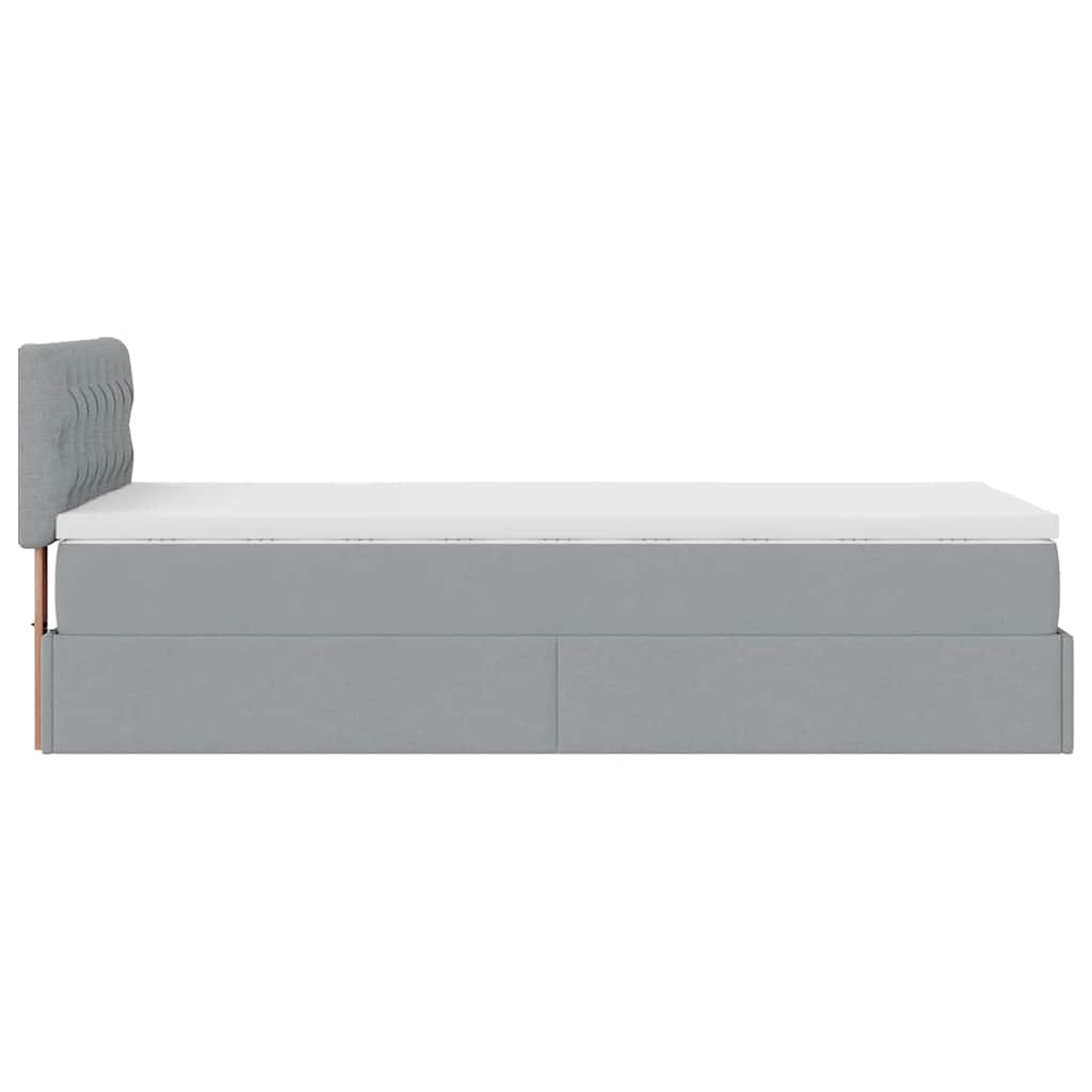 Struttura Letto Pouf con Materasso 90x190 cm in Tessuto | homemem39