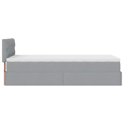 Struttura Letto Pouf con Materasso 90x190 cm in Tessuto | homemem39