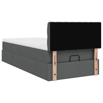 Struttura Letto Pouf con Materasso 90x190 cm in Tessuto | homemem39