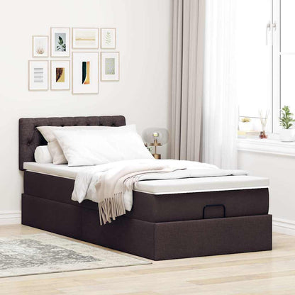 Struttura Letto Pouf con Materasso 90x190 cm in Tessuto