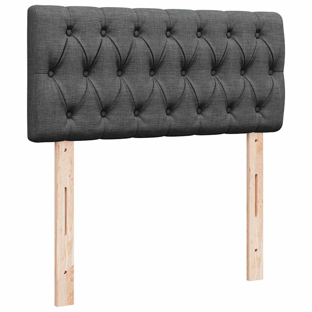 Pouf Letto con Materasso Grigio Scuro 90x200 cm in Tessuto - homemem39