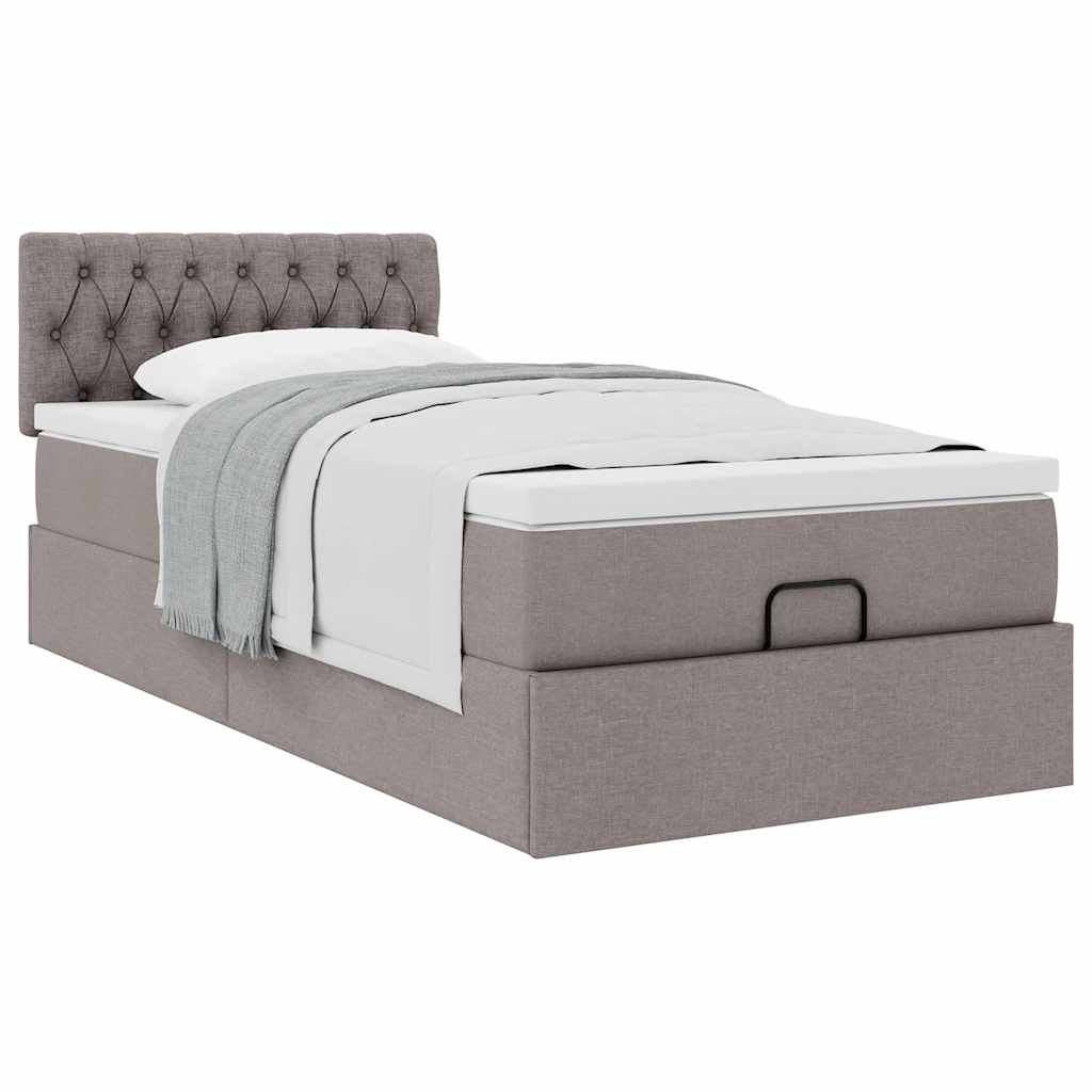 Pouf Letto con Materasso Tortora 100x200 cm in Tessuto | homemem39