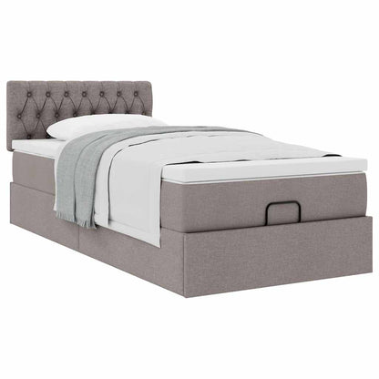 Pouf Letto con Materasso Tortora 100x200 cm in Tessuto | homemem39