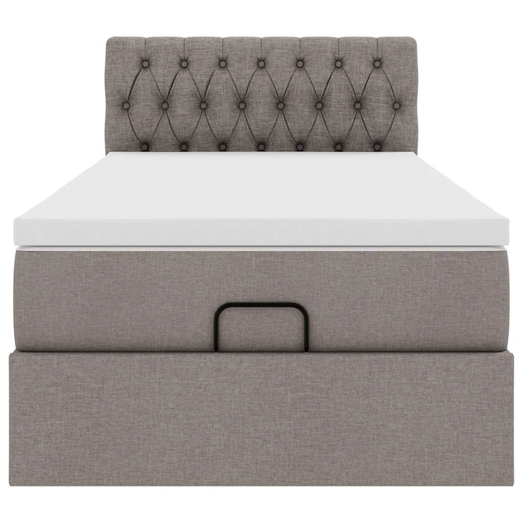 Pouf Letto con Materasso Tortora 100x200 cm in Tessuto | homemem39