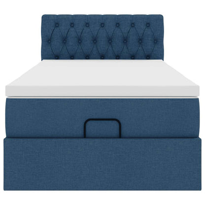 Pouf Letto con Materasso Blu 100x200 cm in Tessuto | homemem39