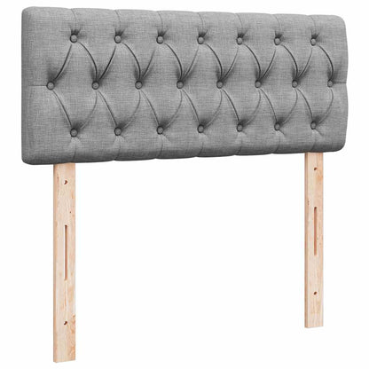 Pouf Letto con Materasso Grigio Chiaro 120x190 cm in Tessuto | homemem39