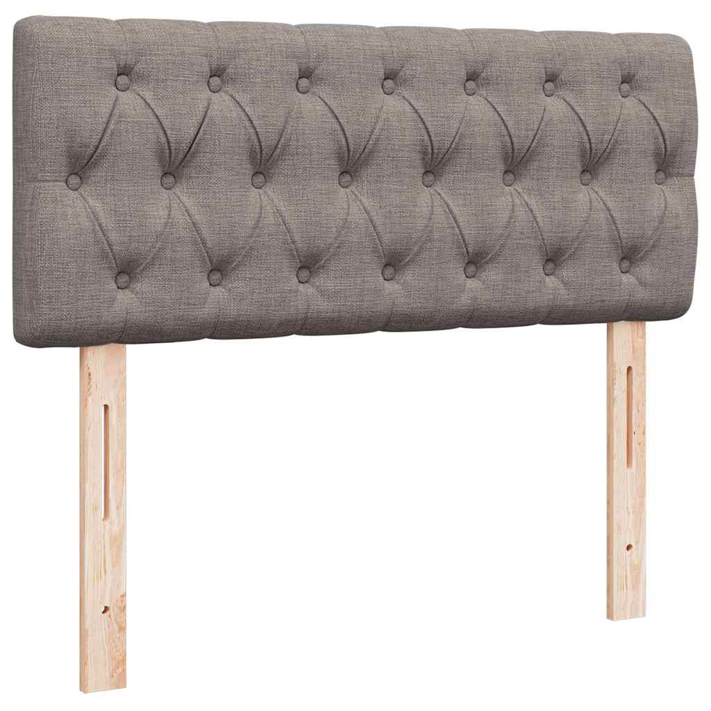 Struttura Letto Pouf con Materasso Tortora 120x190 cm Tessuto