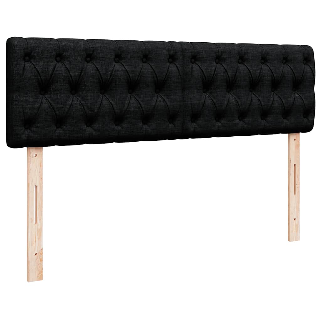 Pouf Letto con Materasso Nero 140x190 cm in Tessuto | homemem39