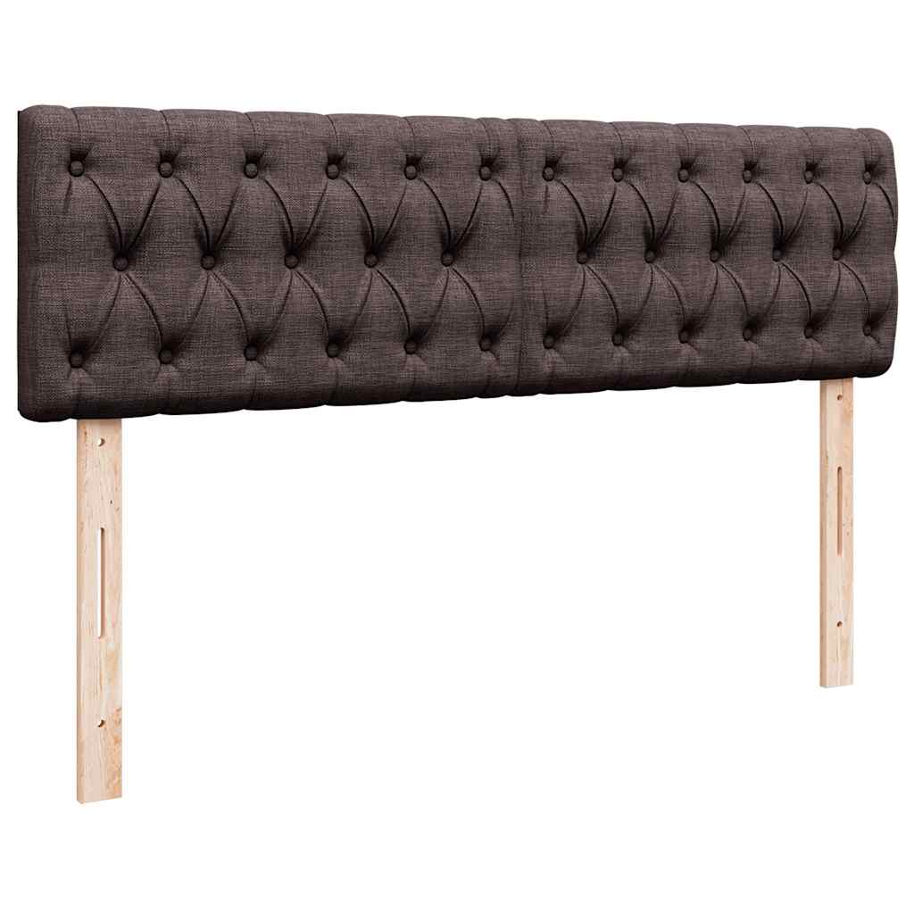 Pouf Letto con Materasso Marrone Scuro 140x190 cm in Tessuto | homemem39