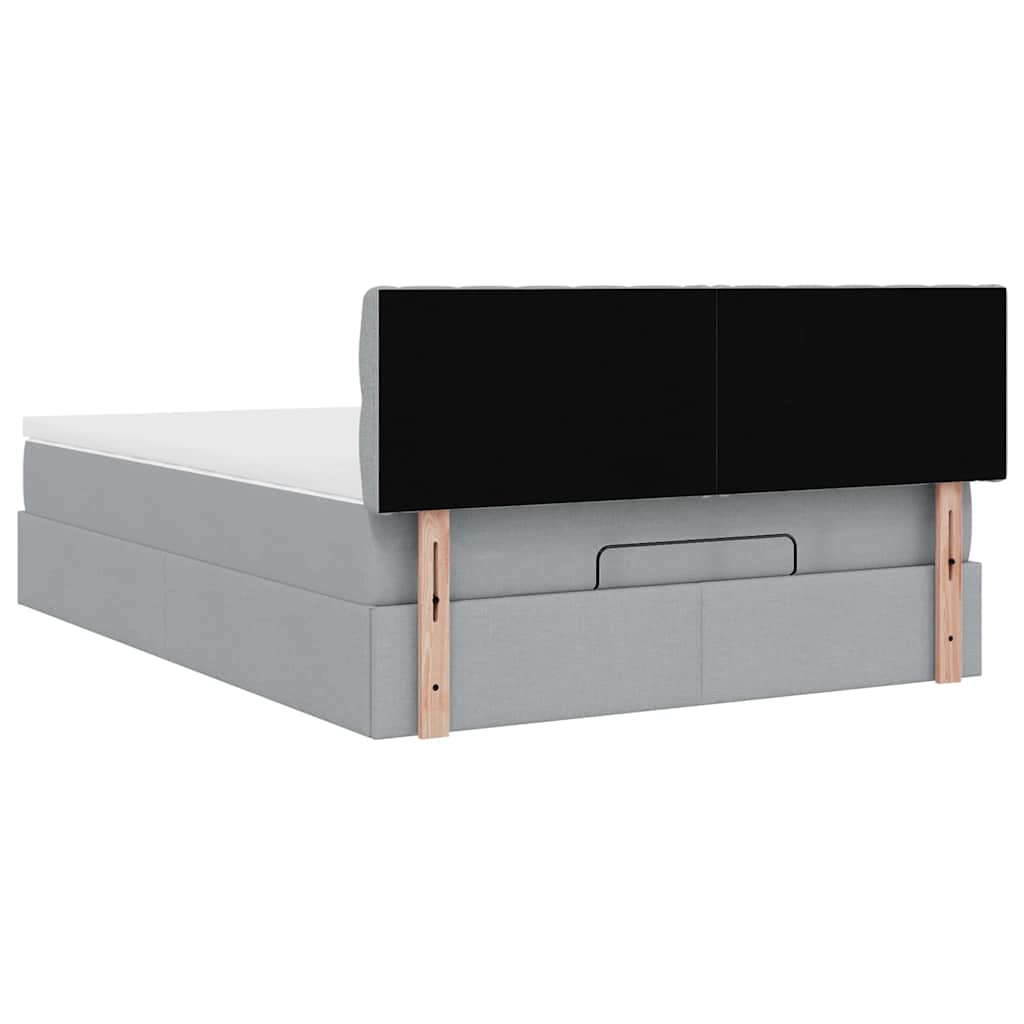 Struttura Letto Pouf con Materasso 140x200 cm in Tessuto | homemem39