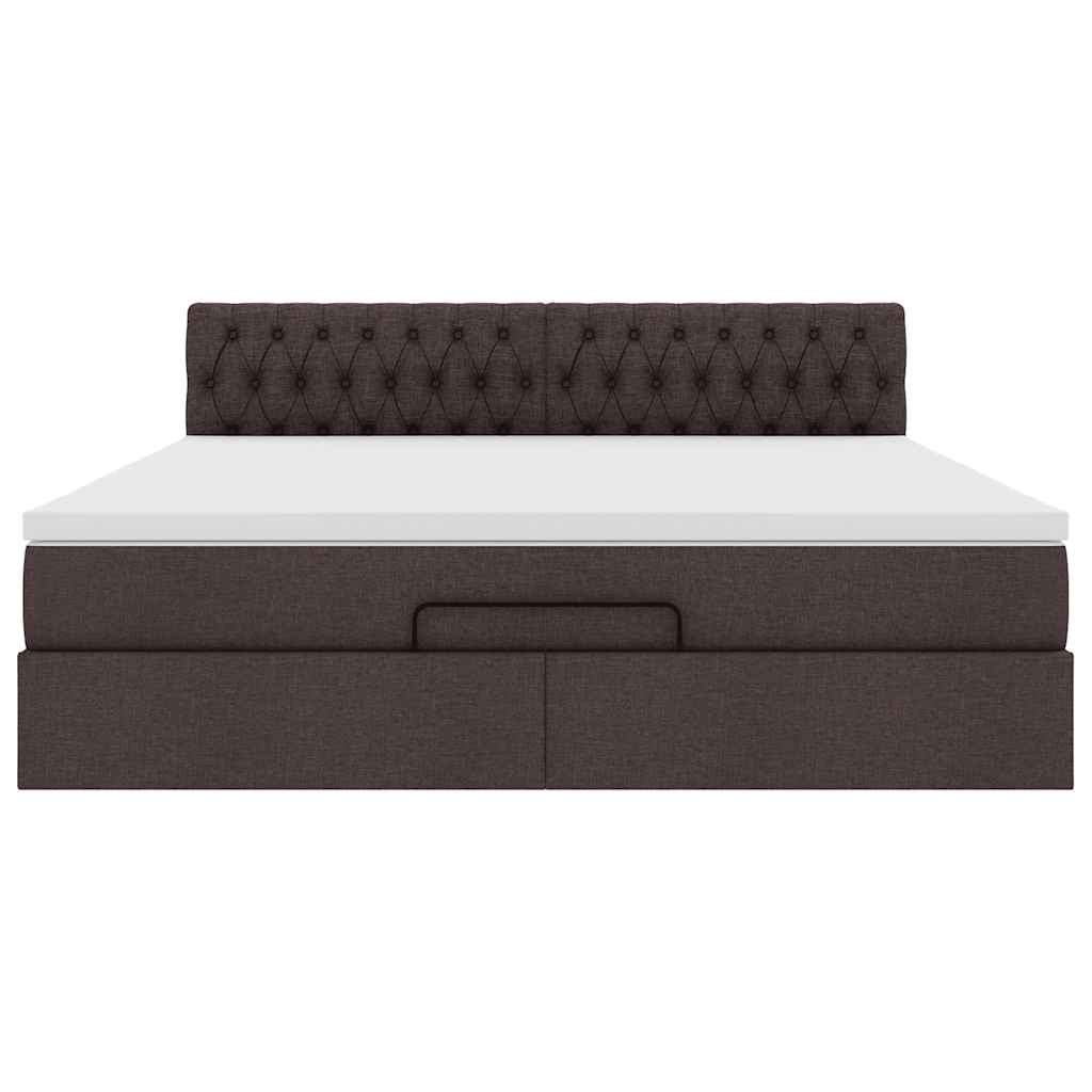 Struttura Letto Pouf con Materasso 180x200 cm in Tessuto | homemem39