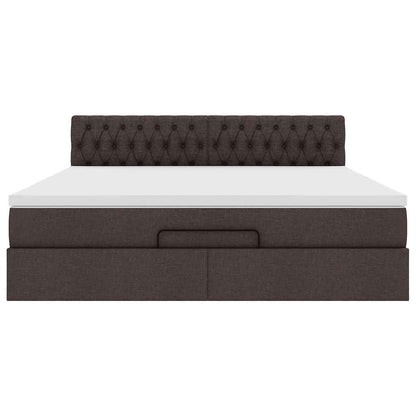 Struttura Letto Pouf con Materasso 180x200 cm in Tessuto | homemem39