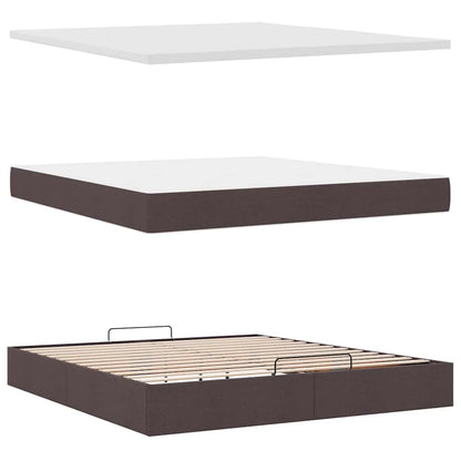 Struttura Letto Pouf con Materasso 180x200 cm in Tessuto | homemem39