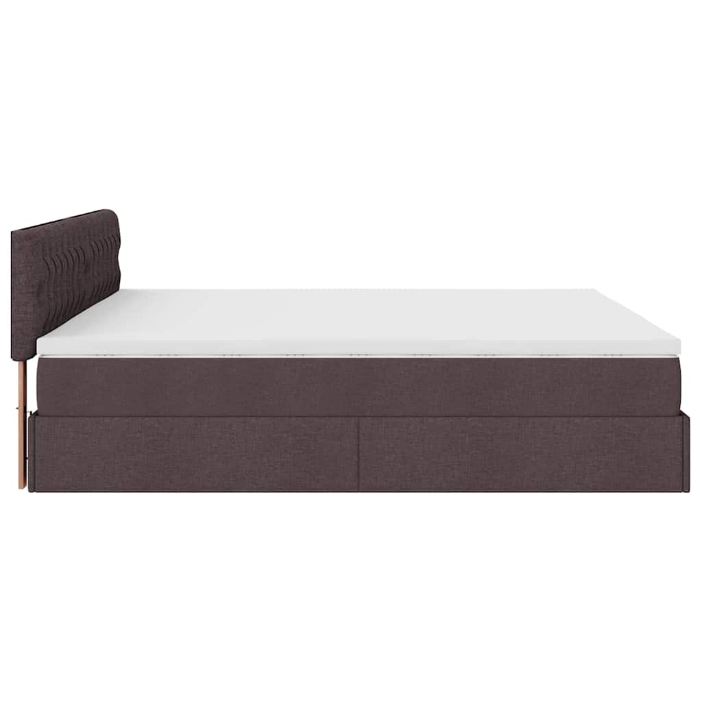 Struttura Letto Pouf con Materasso 180x200 cm in Tessuto | homemem39