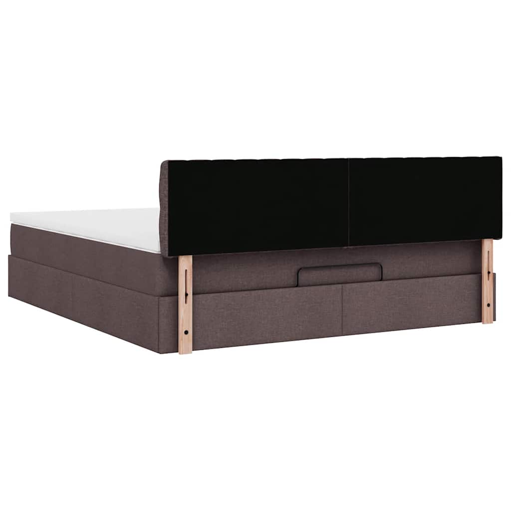 Struttura Letto Pouf con Materasso 180x200 cm in Tessuto | homemem39