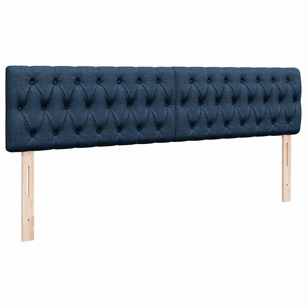 Struttura Letto Pouf con Materasso Blu 180x200cm in Tessuto | homemem39