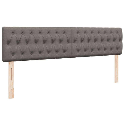 Struttura Letto Pouf con Materasso Tortora 200x200 cm Tessuto