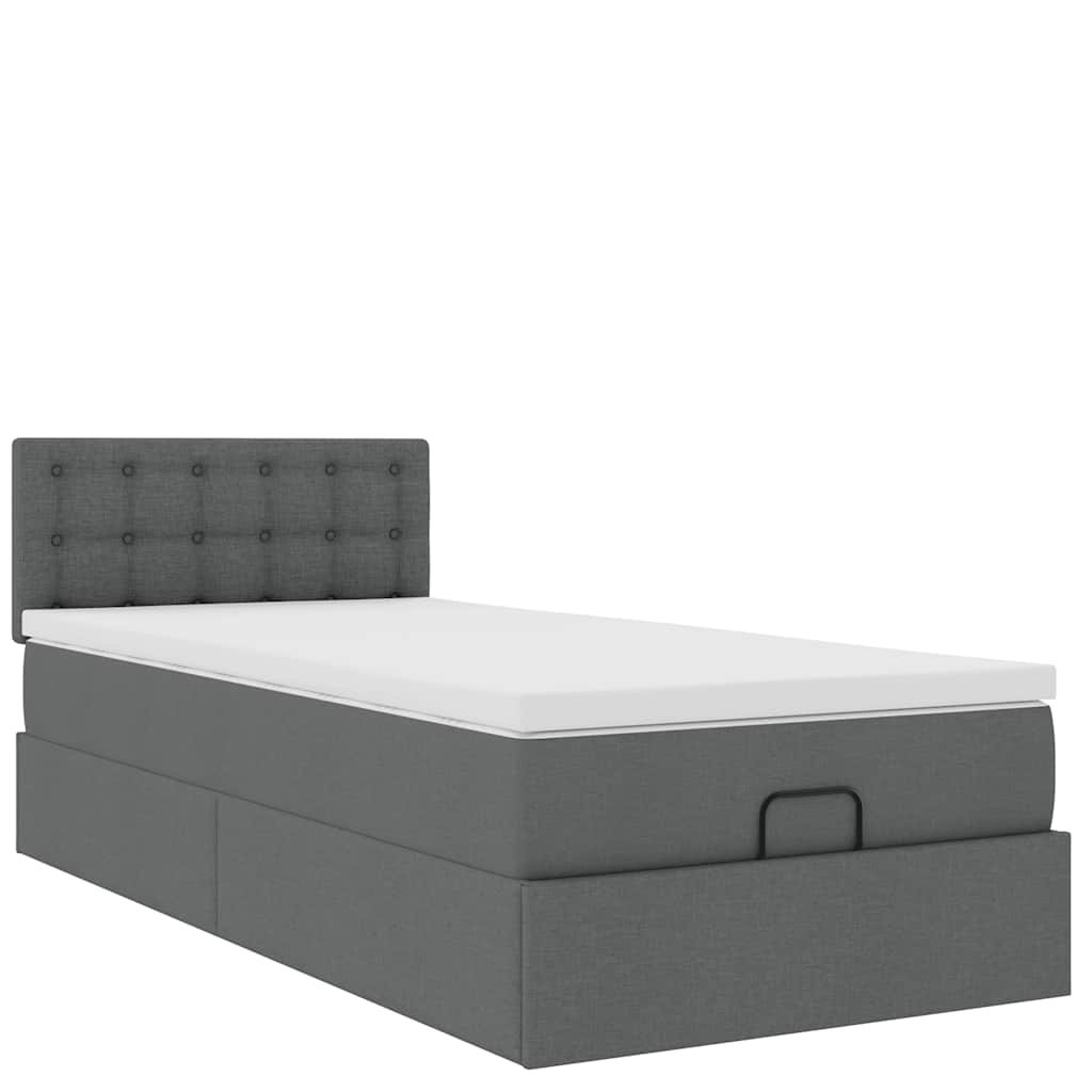Struttura Letto Pouf con Materasso 90x190 cm in Tessuto | homemem39