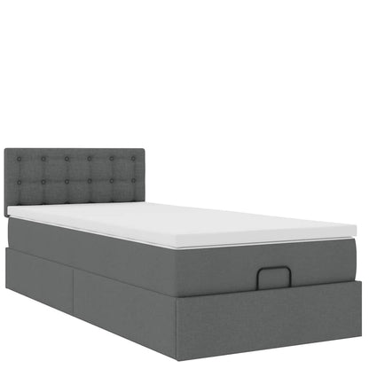 Struttura Letto Pouf con Materasso 90x190 cm in Tessuto | homemem39