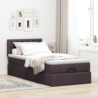 Struttura Letto Pouf con Materasso 90x190 cm in Tessuto