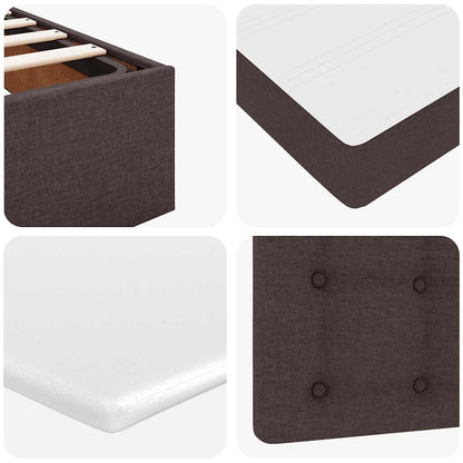 Struttura Letto Pouf con Materasso 90x190 cm in Tessuto