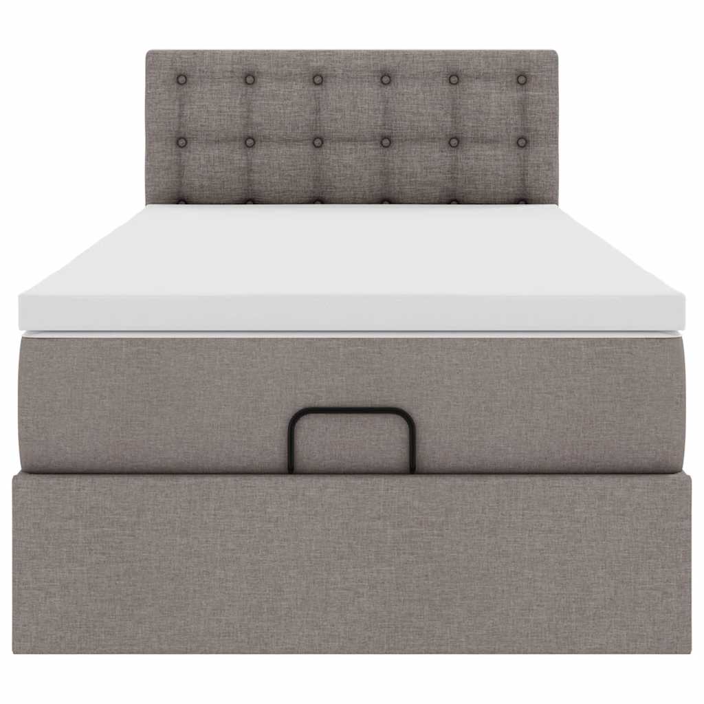 Pouf Letto con Materasso Tortora 90x200 cm in Tessuto | homemem39