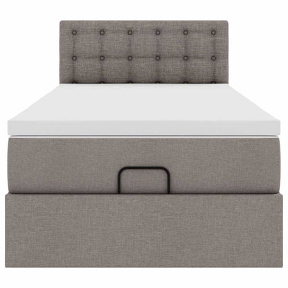 Pouf Letto con Materasso Tortora 90x200 cm in Tessuto | homemem39