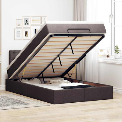 Struttura Letto Pouf con Materasso 80x200 cm in Tessuto | homemem39