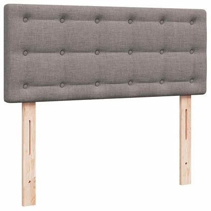 Struttura Letto Pouf con Materasso Tortora 120x190 cm Tessuto