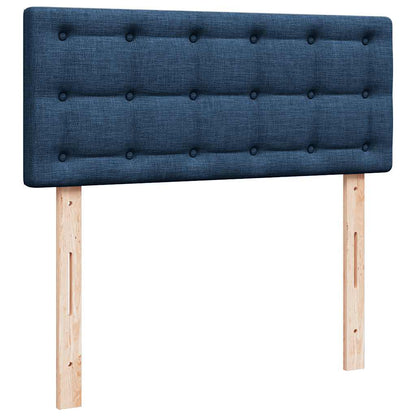 Pouf Letto con Materasso Blu 120x200 cm in Tessuto