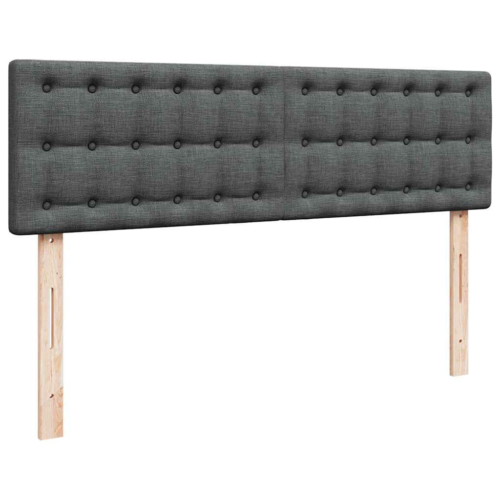 Pouf Letto con Materasso Grigio Scuro 140x190 cm in Tessuto | homemem39