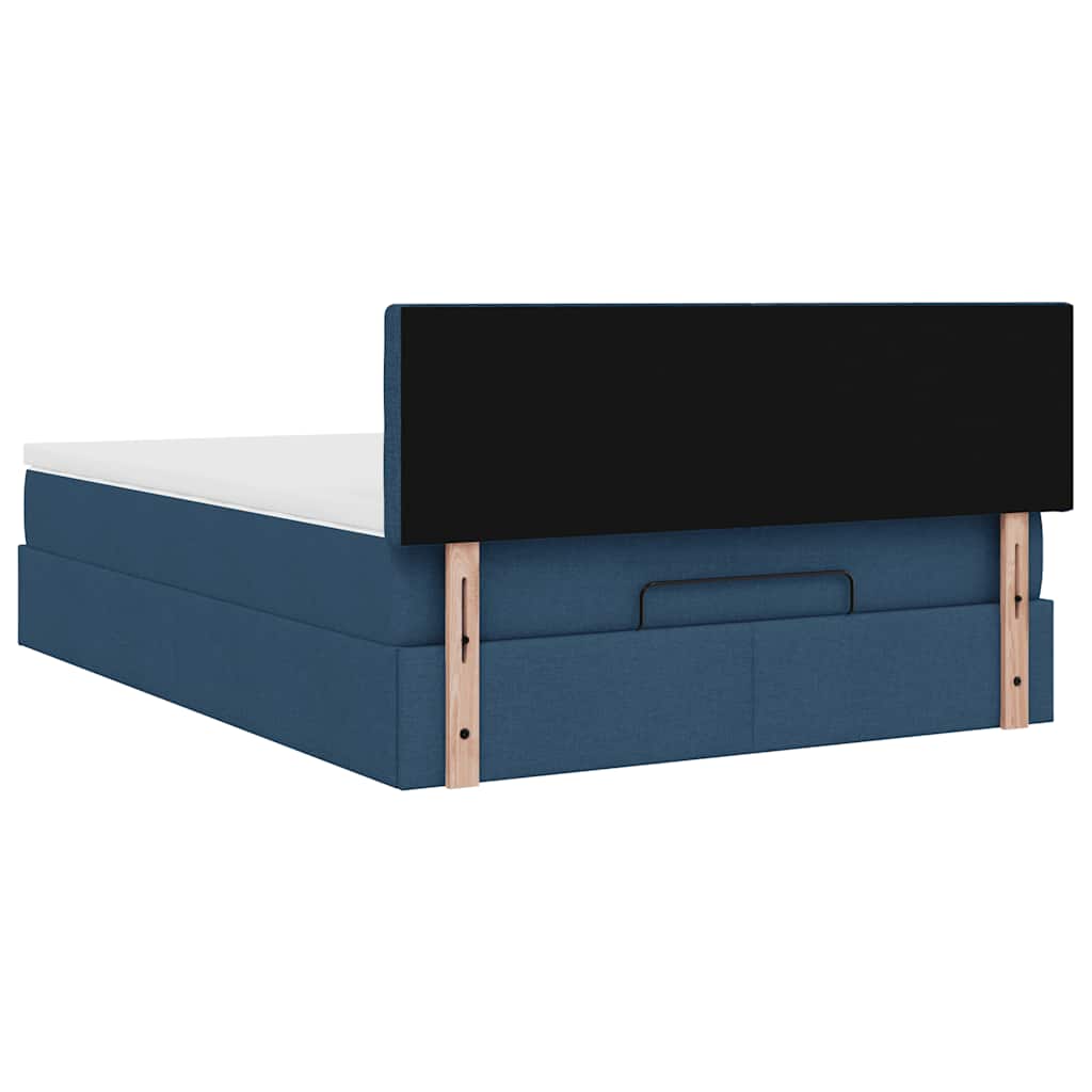 Pouf Letto con Materasso Blu 140x190 cm in Tessuto | homemem39