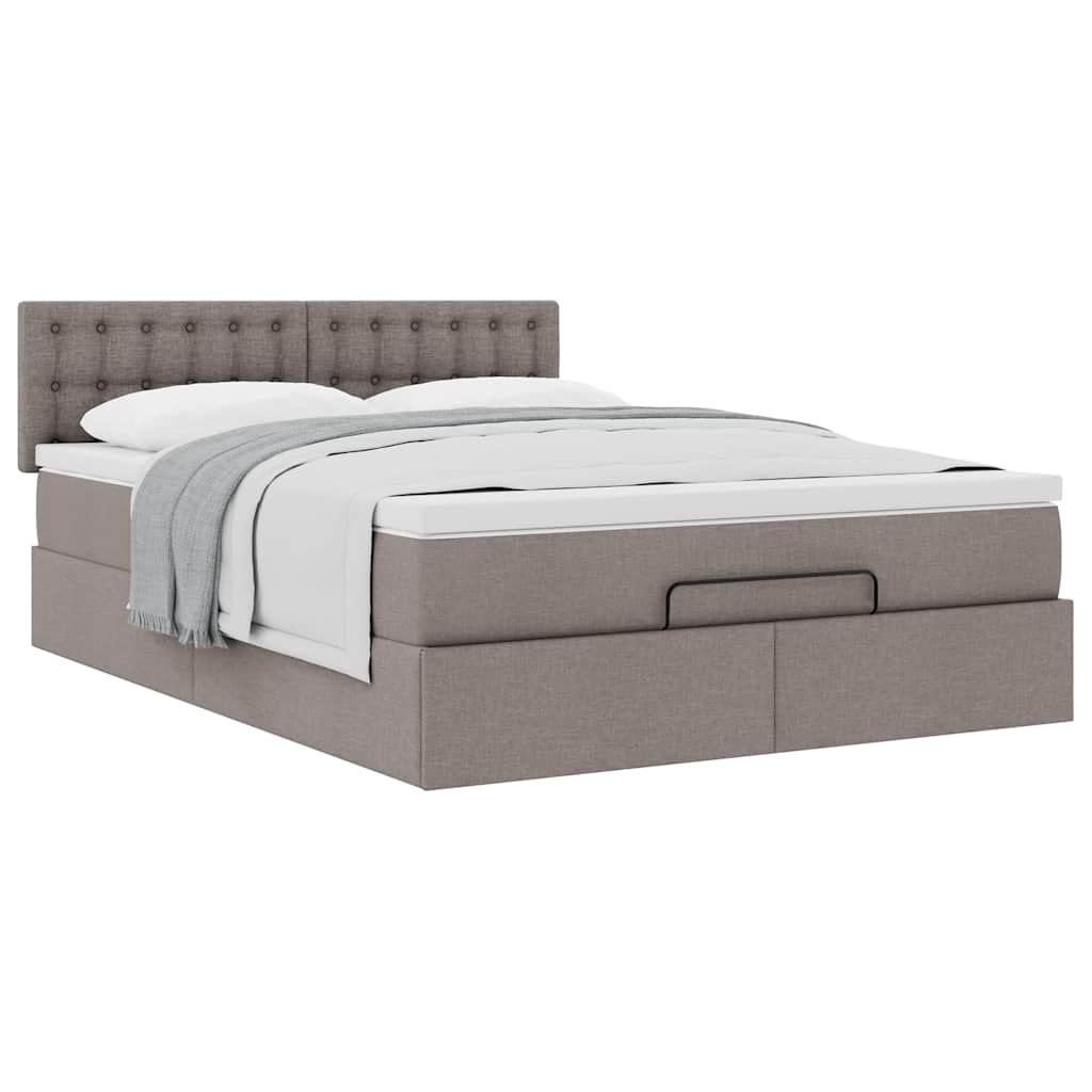 Pouf Letto con Materasso Tortora 140x200 cm in Tessuto | homemem39