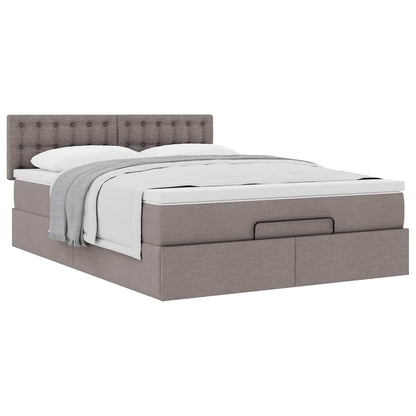 Pouf Letto con Materasso Tortora 140x200 cm in Tessuto | homemem39