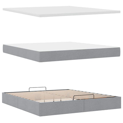 Struttura Letto Pouf con Materasso 180x200 cm in Tessuto | homemem39