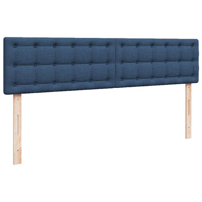 Struttura Letto Pouf con Materasso Blu 180x200cm in Tessuto