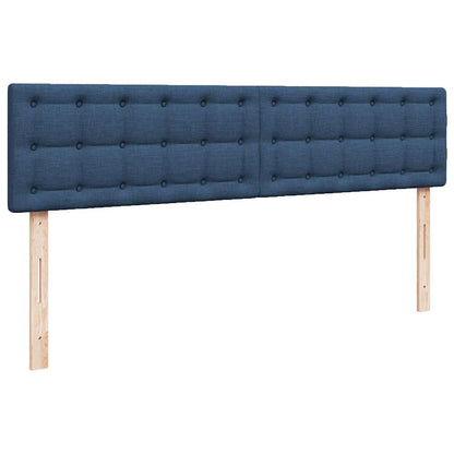 Struttura Letto Pouf con Materasso Blu 180x200cm in Tessuto